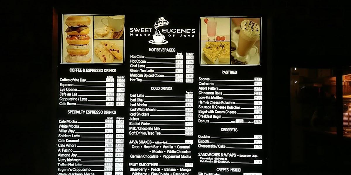 Sweet Eugene's Menu - Image 4